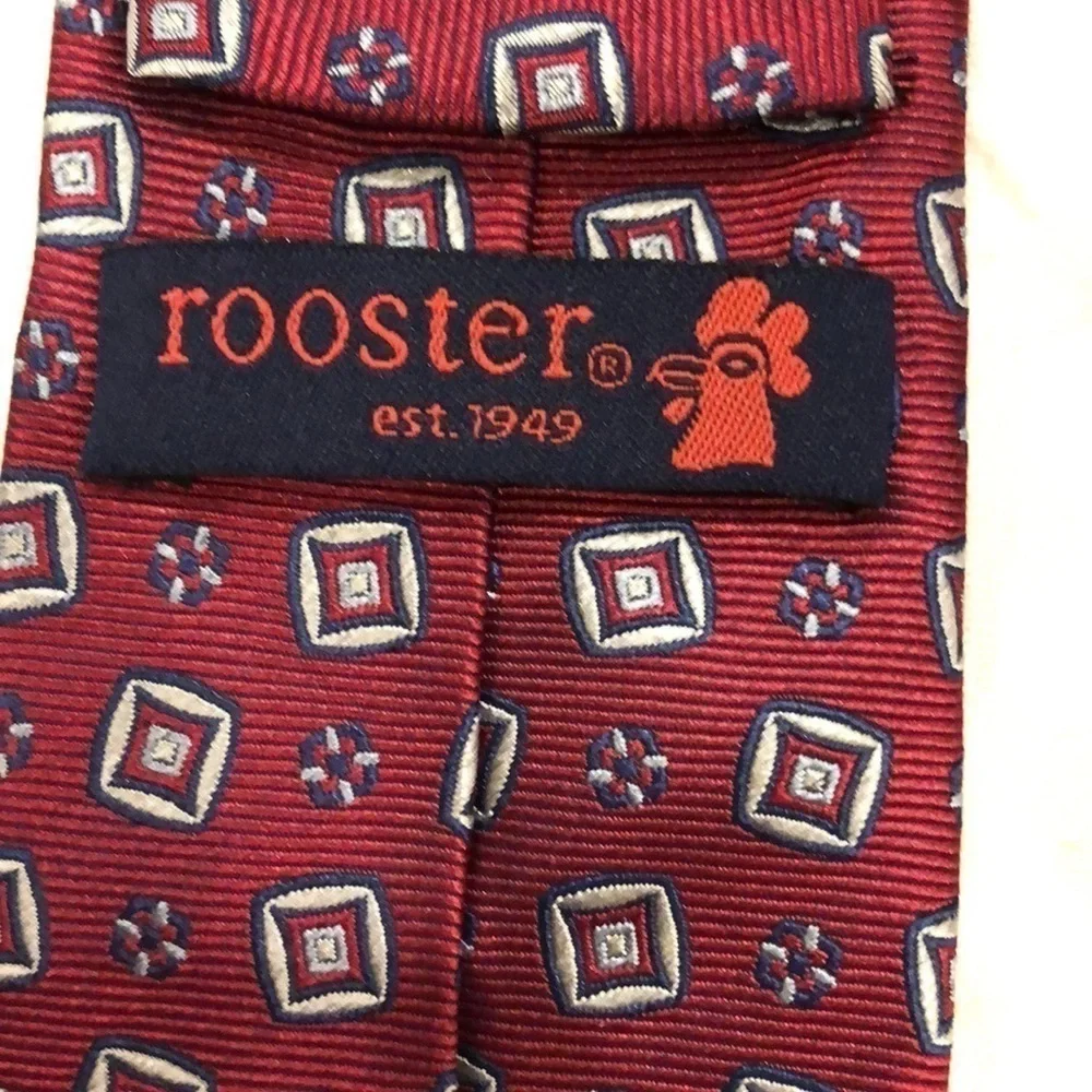 Rooster Brand 100% Silk Tie